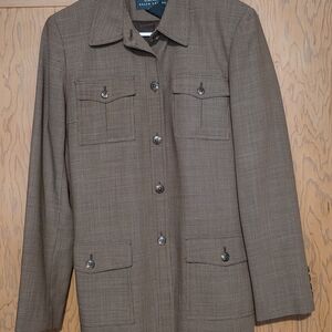 Elegant Brown Women's Blazer